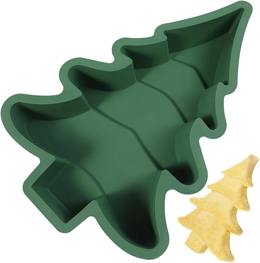 Gatuida Silicone Christmas Tree Cake Mold, Green Non-stick Baking Pan for Diy Holiday Desserts, 11. 81 X 8. 07 X 1. 85 Inches