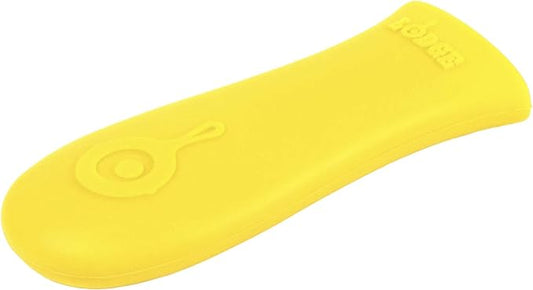 Lodge Silicone Hot Handle Holder - Dishwasher Safe Hot Handle Holder Designed for Lodge Cast Iron Skillets 9 Inches+ w/Keyhole Handle - Reusable Heat Protection Up to 500° - Yellow