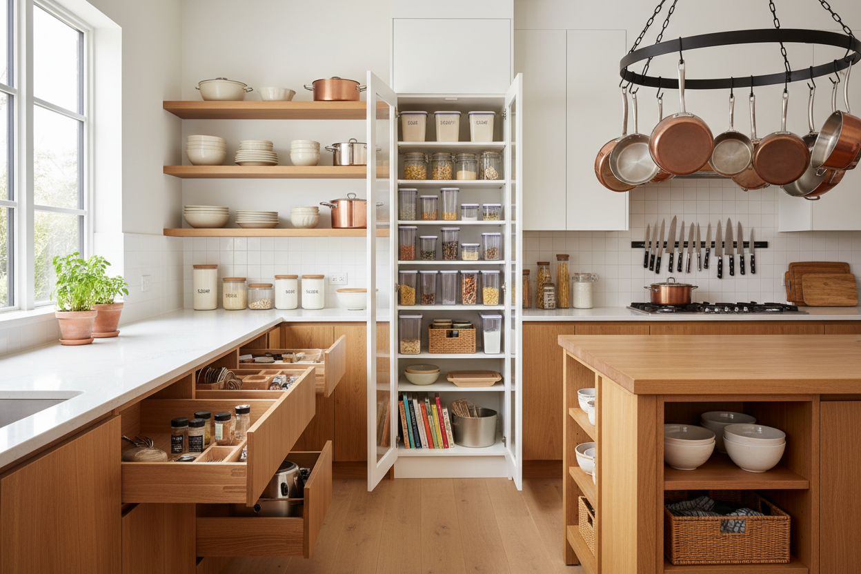 storage in home for kitchen 
